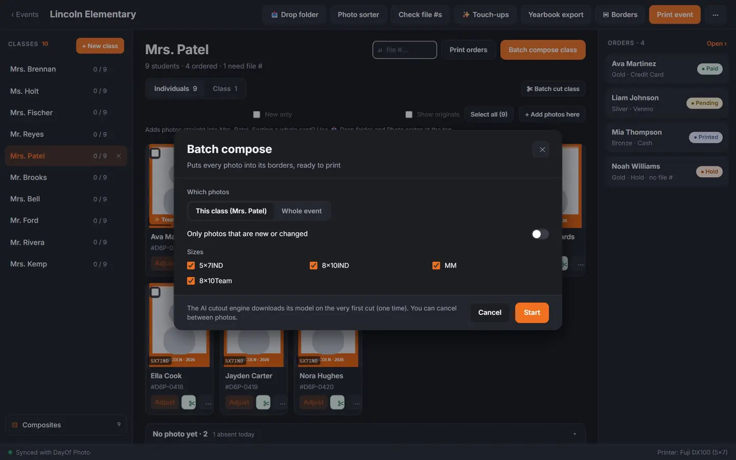 Batch compose (dark mode)