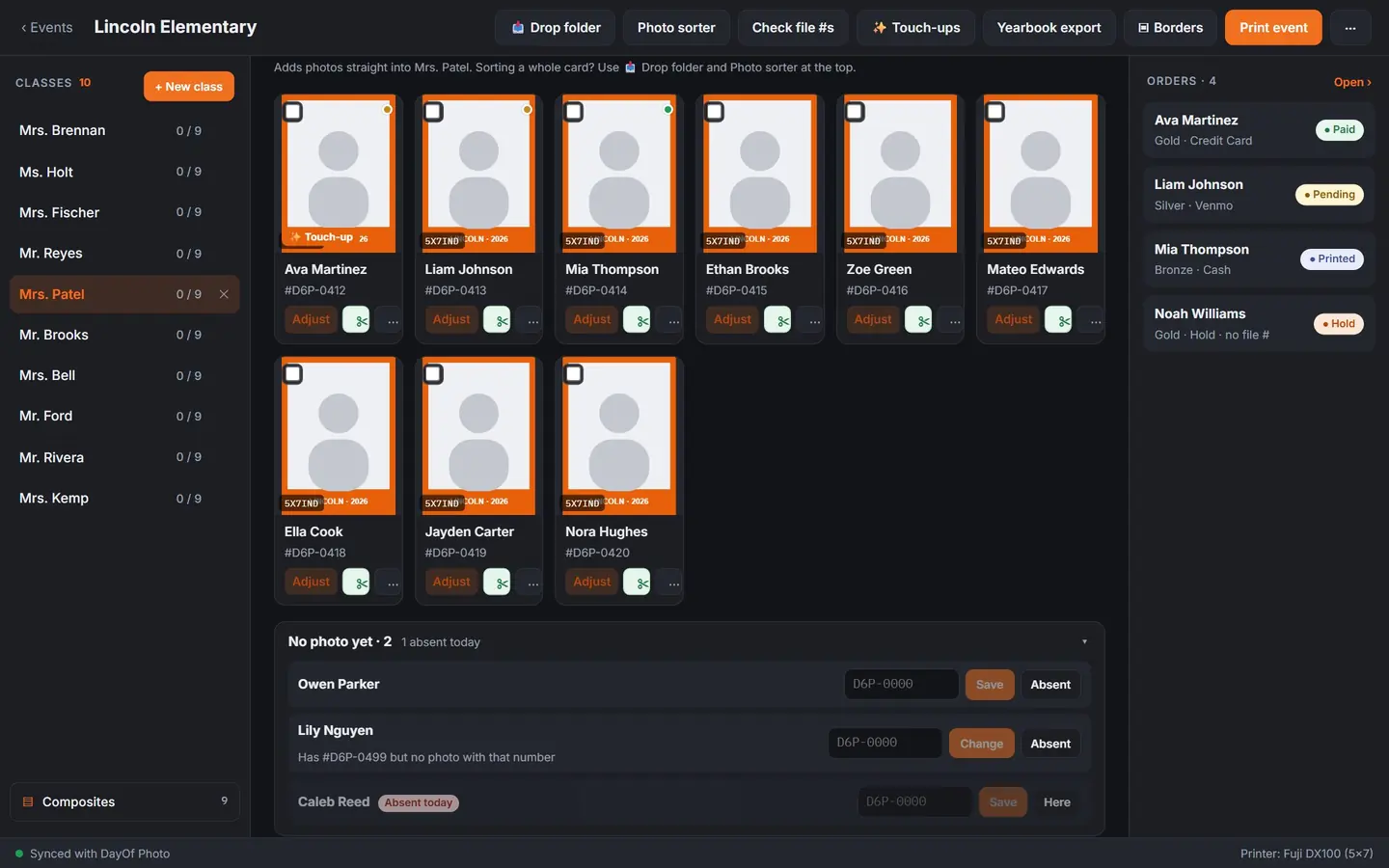 No photo yet (dark mode)