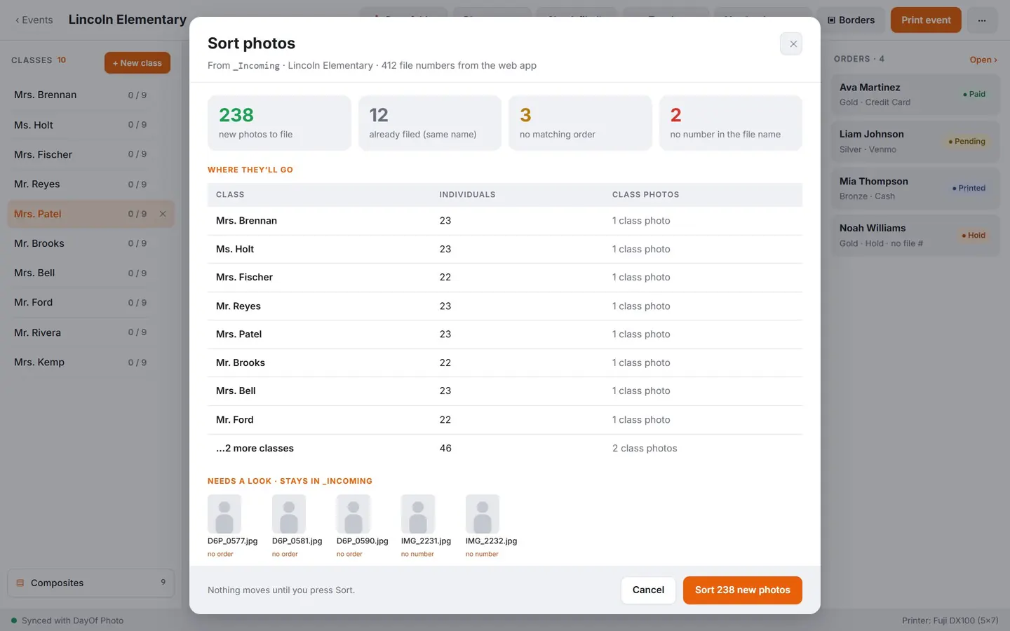 Photo sorter (light mode)