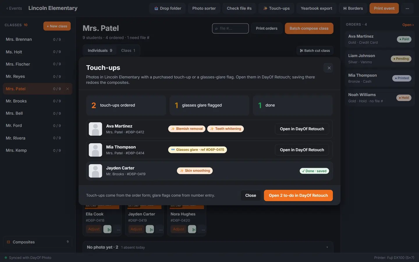 Touch-ups (dark mode)