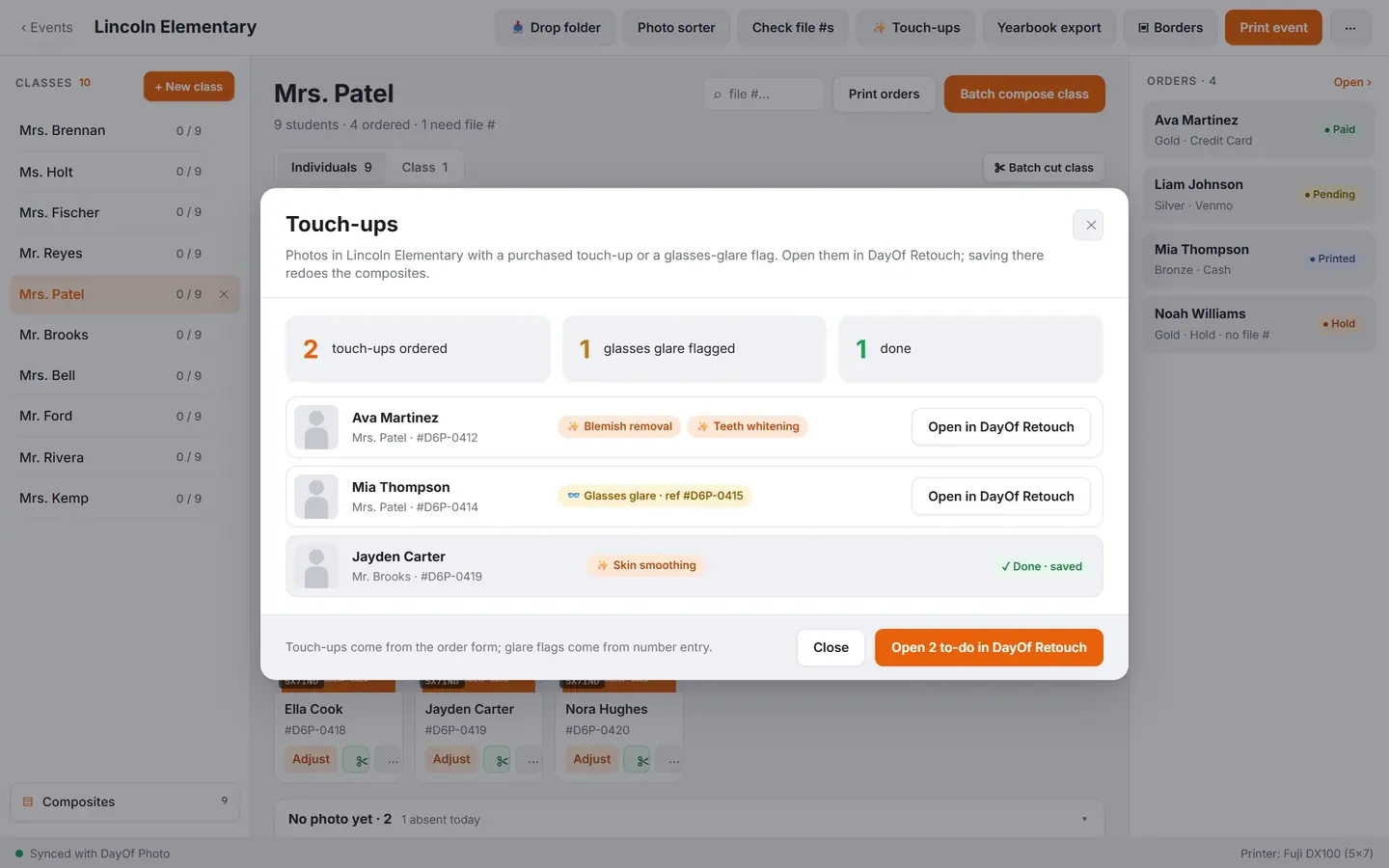 Touch-ups (light mode)