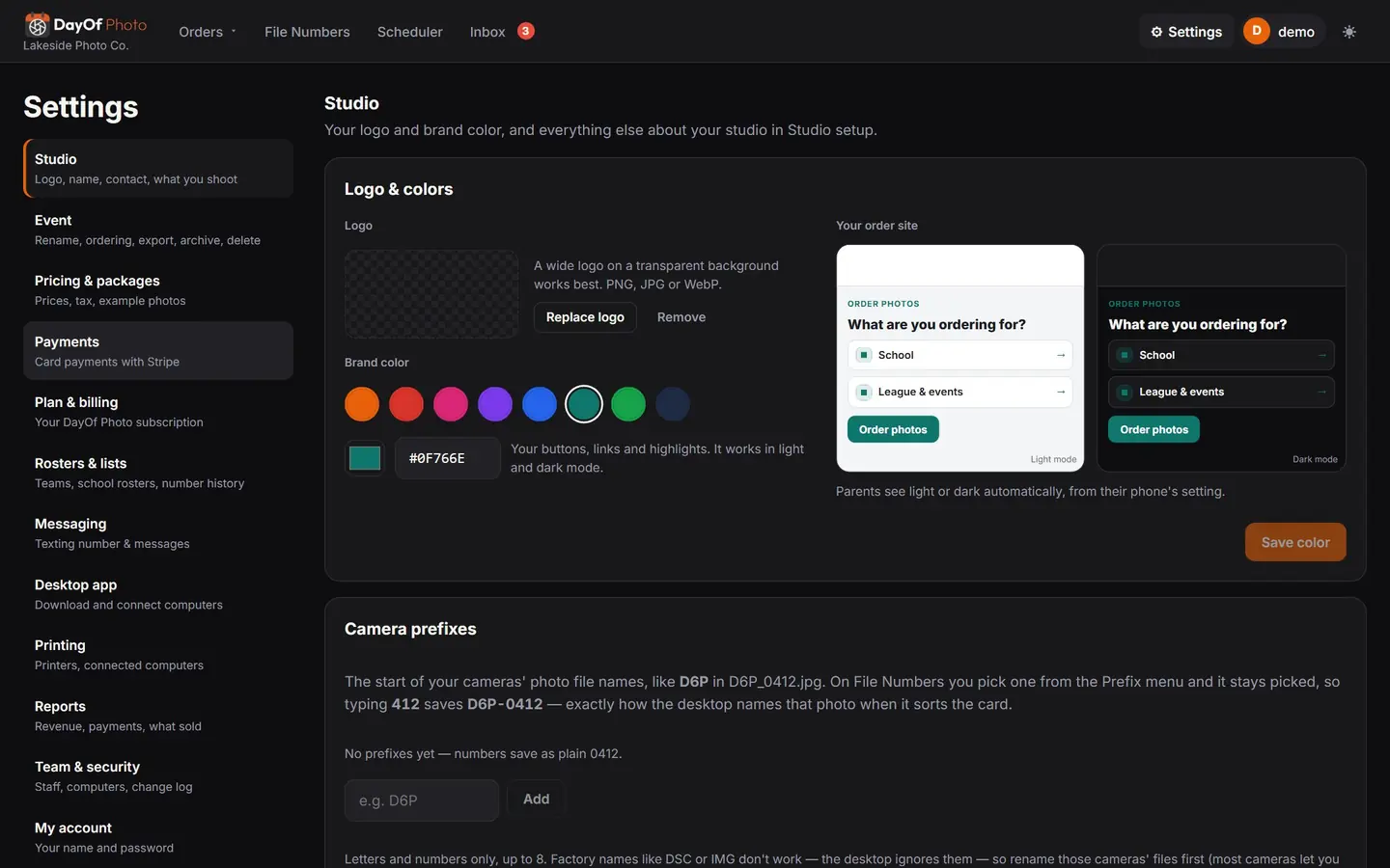 Your logo, your color (dark mode)